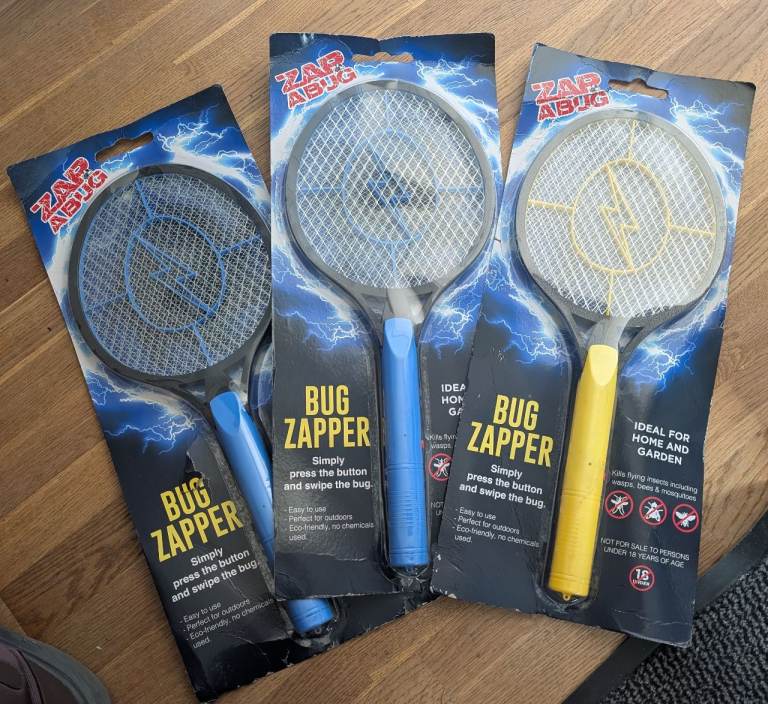 Job Lot 3 x Zap A Bug - Bug Zapper - Ideal Home & Garden - Eco-Friendly - BNIB