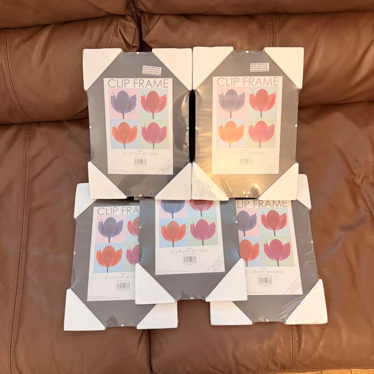 5 x clip frames A4 size