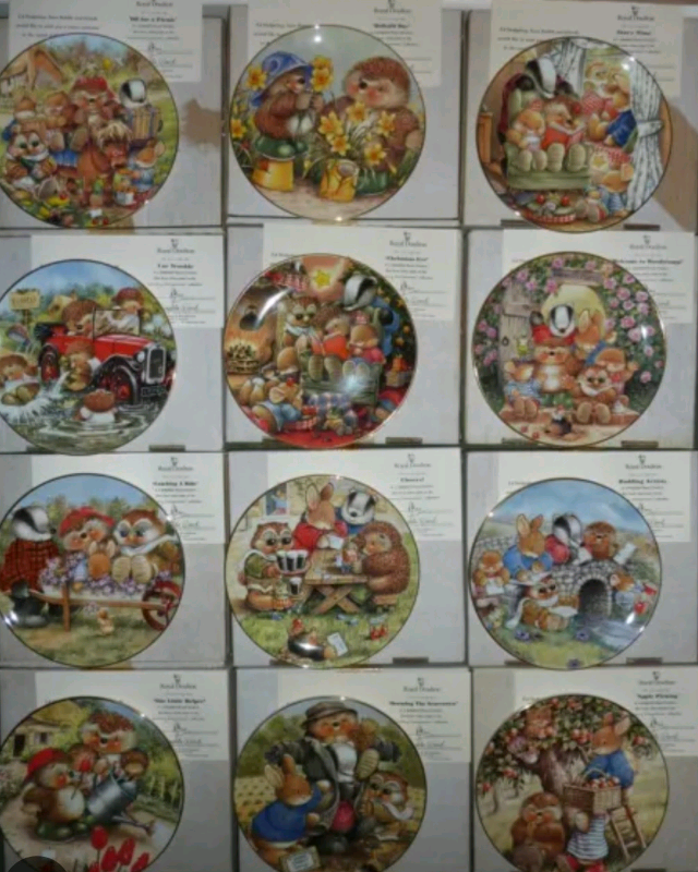 FULL SET ROYAL DOLTON COUNTRY COMPANIONS PLATES x 12