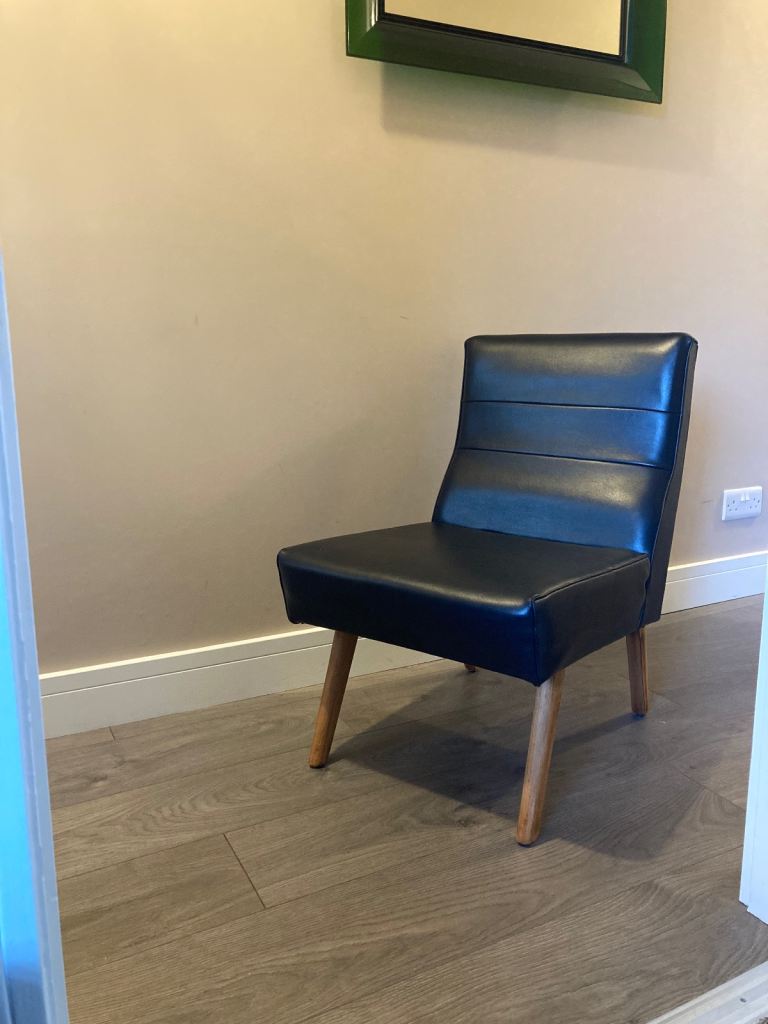 1960s vintage retro leatherette cocktail chair