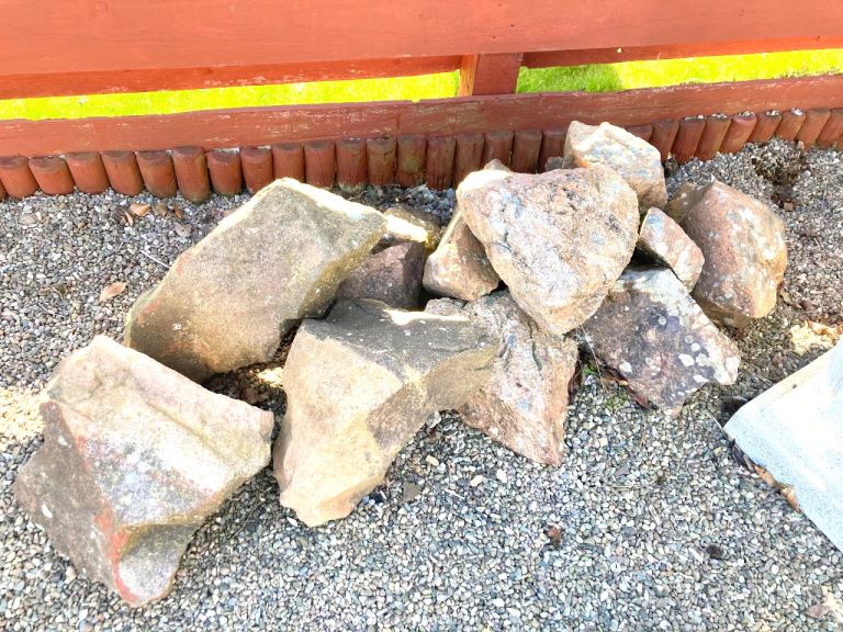 Natural garden rocks for landscaping or rockery display