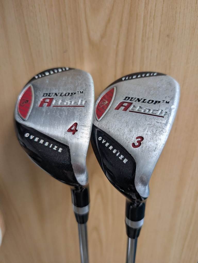Dunlop Attack Oversize 3 & 4 Woods – Good Condition