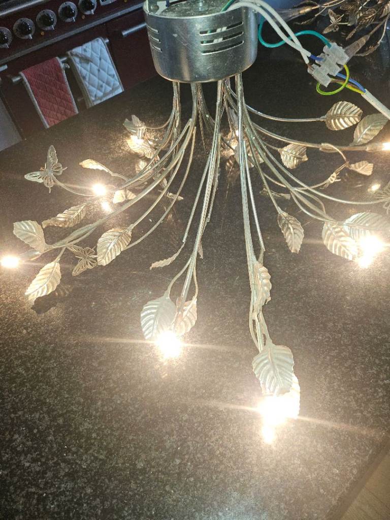 Chrome metal ceiling light
