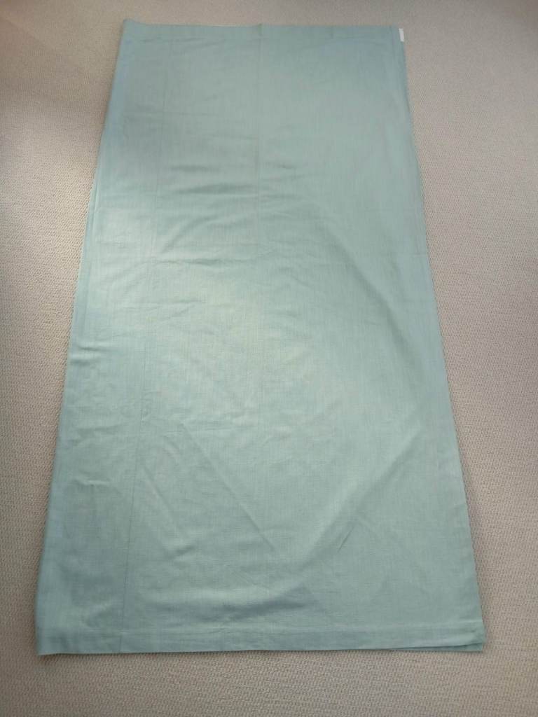 Laura Ashley Lined Curtain (1 no.)Duck Egg with 3inch Pencil Pleat Tape (New)