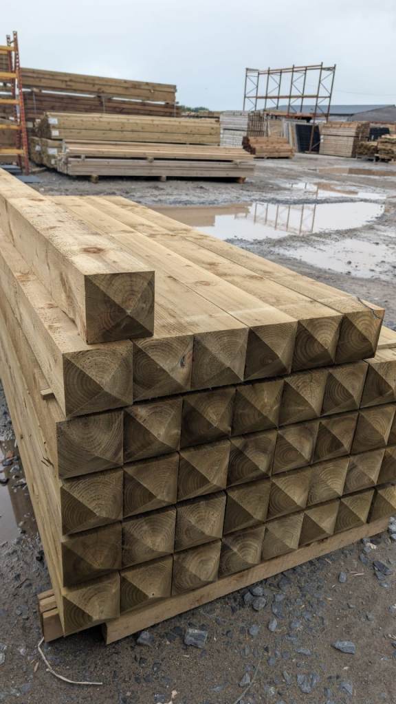 6x6in TREATED FENCE POSTS 8FT 10FT 12FT FROM ONLY £28.75 | KA20 3LR ...