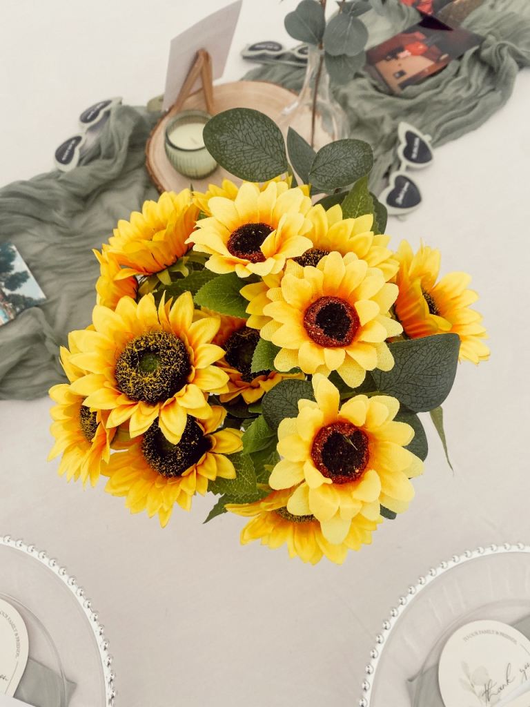 10x sunflower bouquets wedding flowers