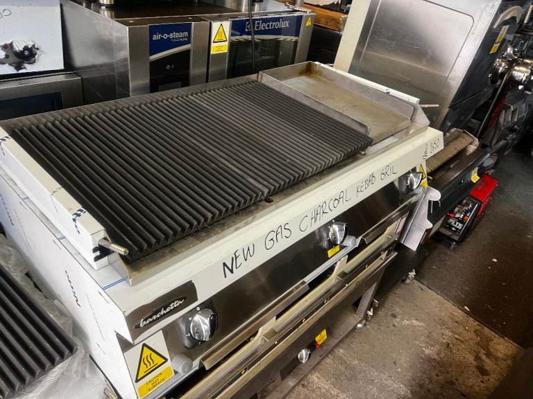 NEW GAS CHARCOAL BBQ KEBAB GRILL 4 FEET LONG .CATERING COMMERCIAL KITCHEN EQUIPMENT