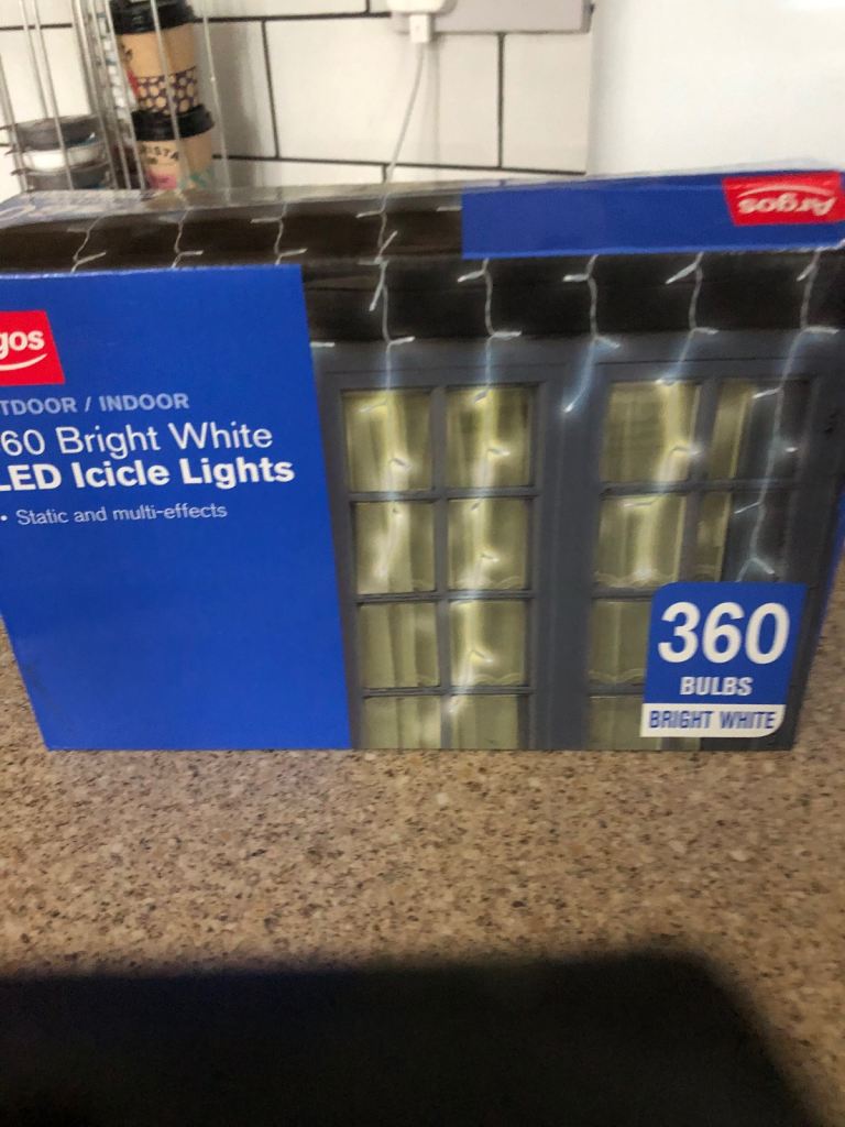 image for 360 Bright White Icicle Lights 