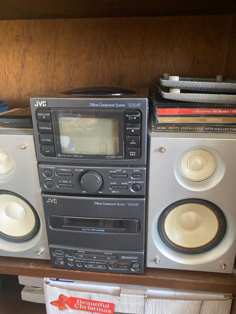 JVC UX-A5 Micro Component Stereo AM/FM CD Cassette Aux Player