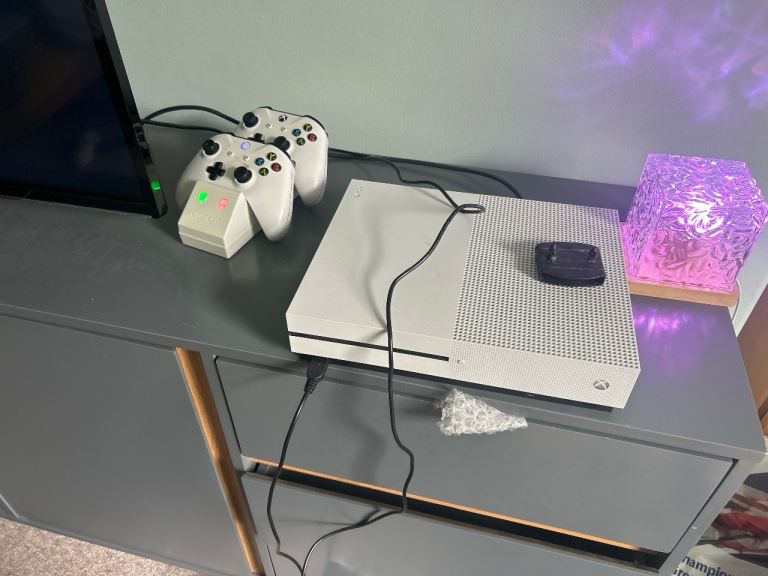 Microsoft Xbox One S Console with Two Controllers