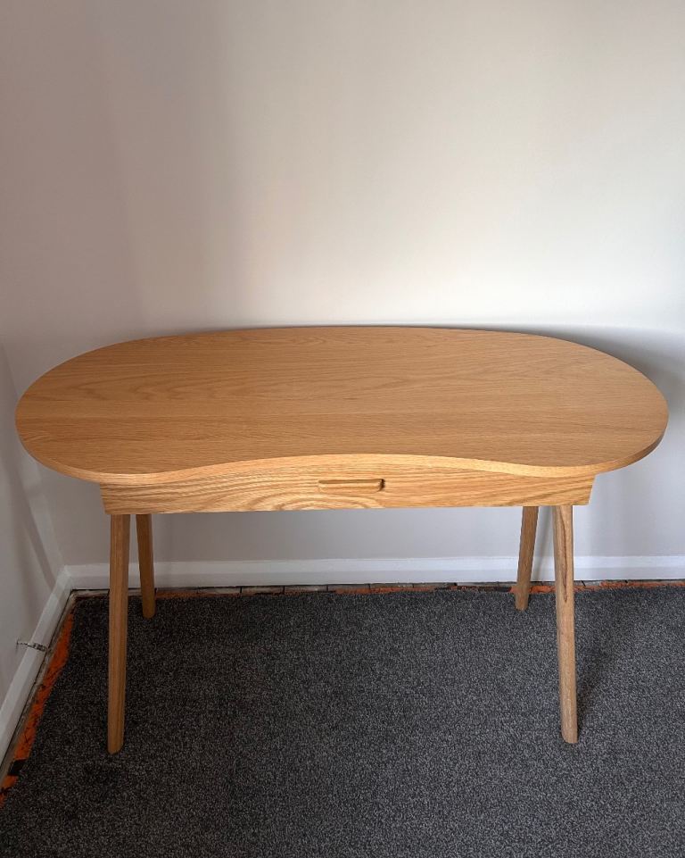 La Redoute Astrid 1-Drawer Desk in Solid Oak & Oak Veneer