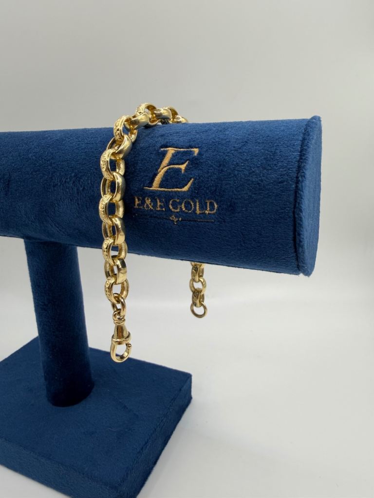 9ct gold belcher bracelet