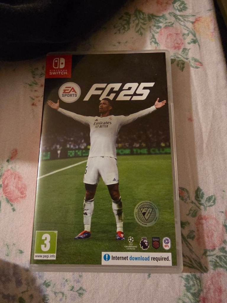 FC25 game on the switch console 