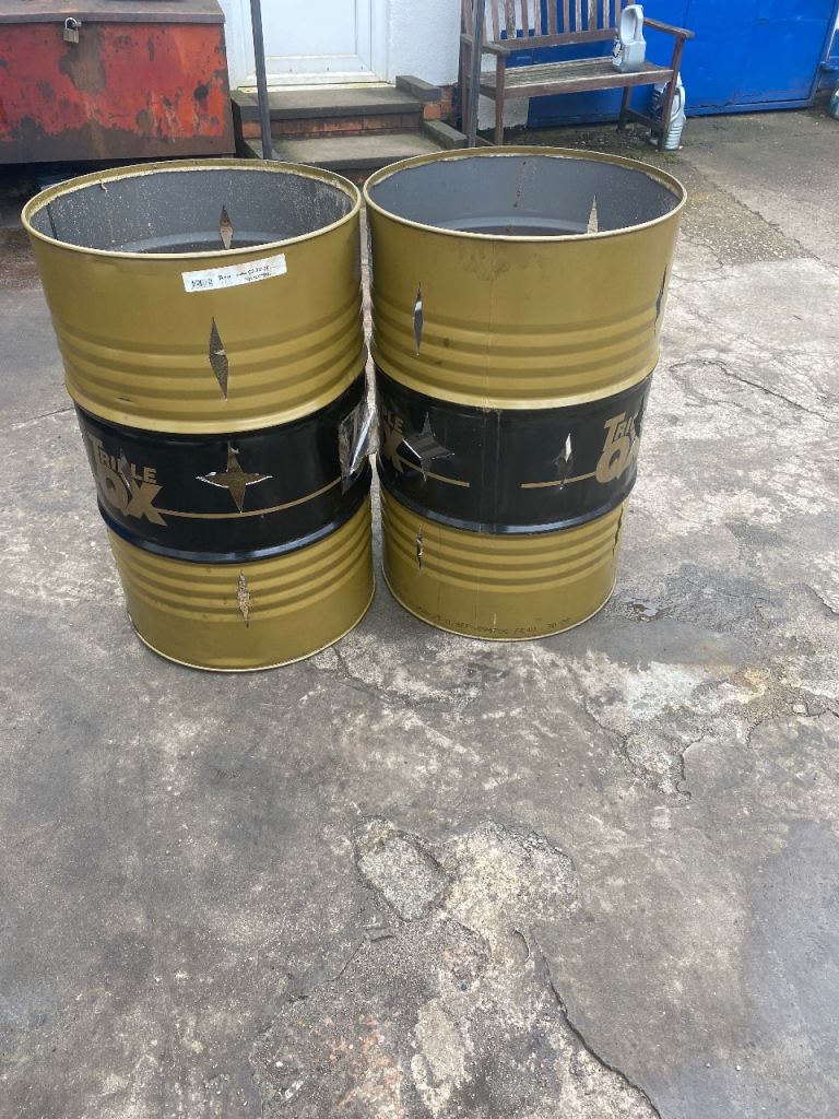 Pair of Large Metal Garden Incinerators – Ready for Use
