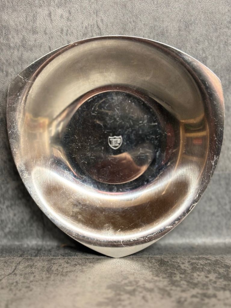Vintage British Petrolium BP Triangular Dish with Engraved Logo On The Front