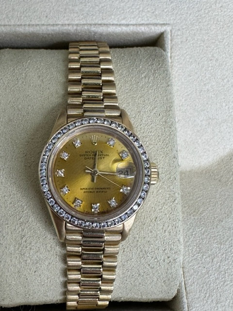 ROLEX LADIES DATEJUST 18K GOLD