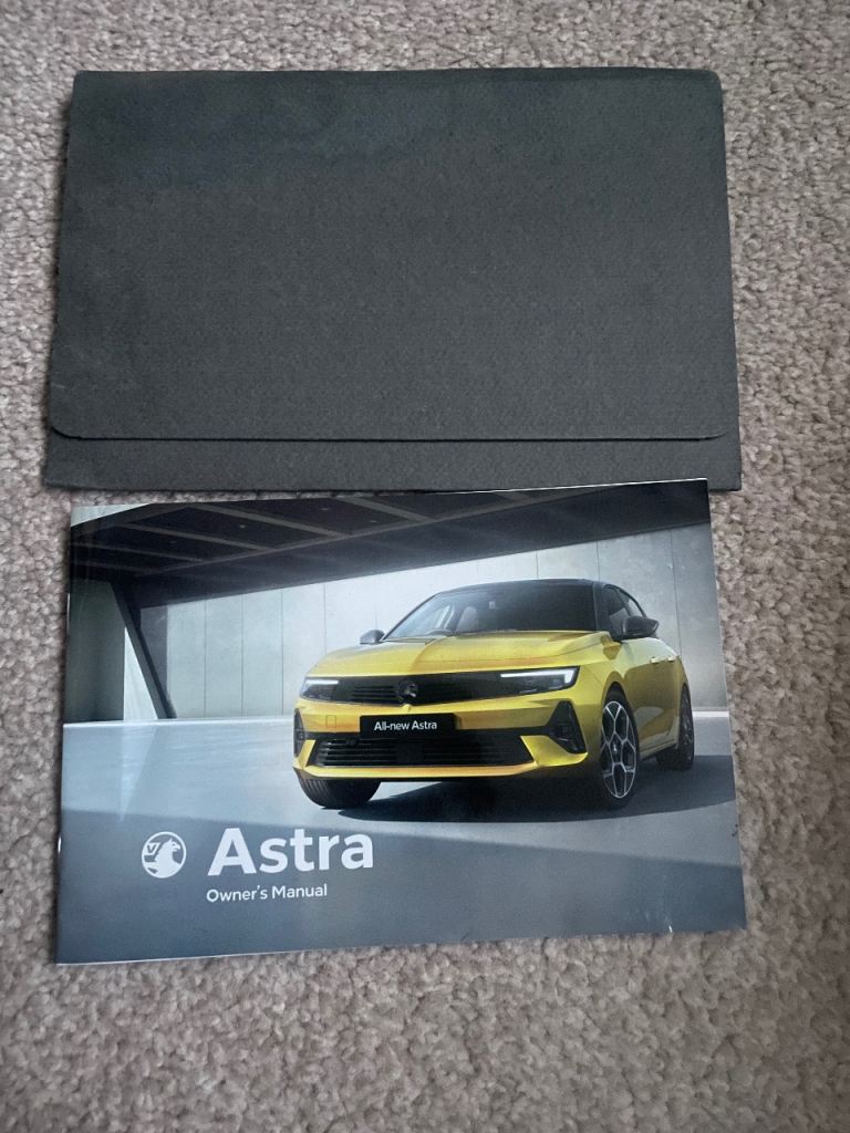 Vauxhall Astra 2022 onwards, owners manual and case