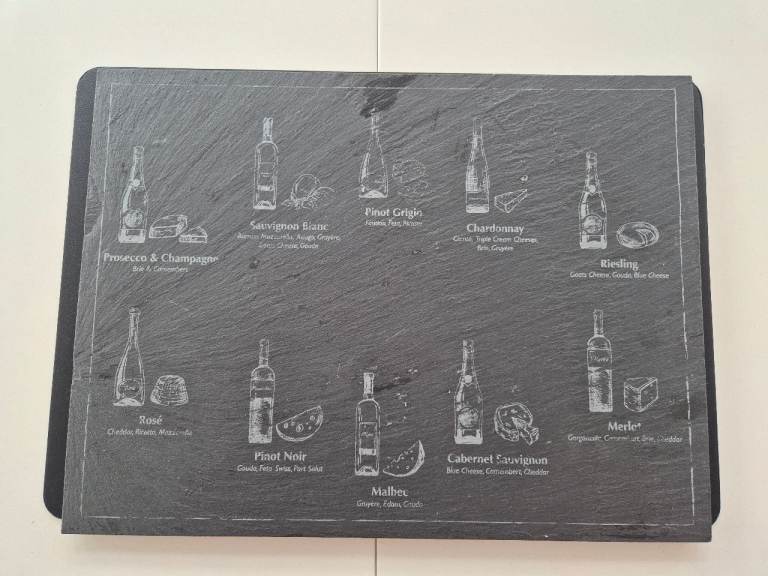 Natural Slate Cheese and Wine Pairing Board