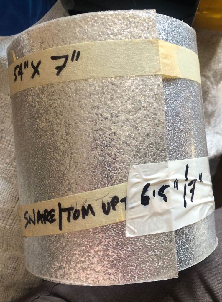 DELMAR DRUM WRAP PART SHEETS. SILVER SPARKLE. LUDWIG, GRETSCH ETC