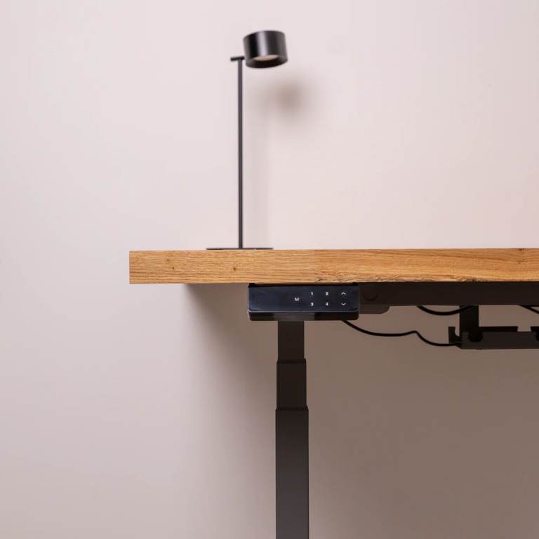 Domli Standing Desk With Oak 1500mm X 800mm / 27mm / Oiled