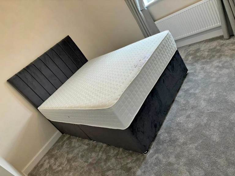 Brand New Modern & Stylish Luxury King Size Divan Bed With Mattress- Free Delivery, Pay on Arrival🚚