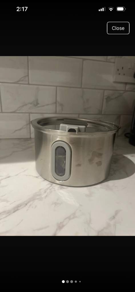 PawHut 2.5L Stainless Steel Cat Water Fountain for Drinking - Silver