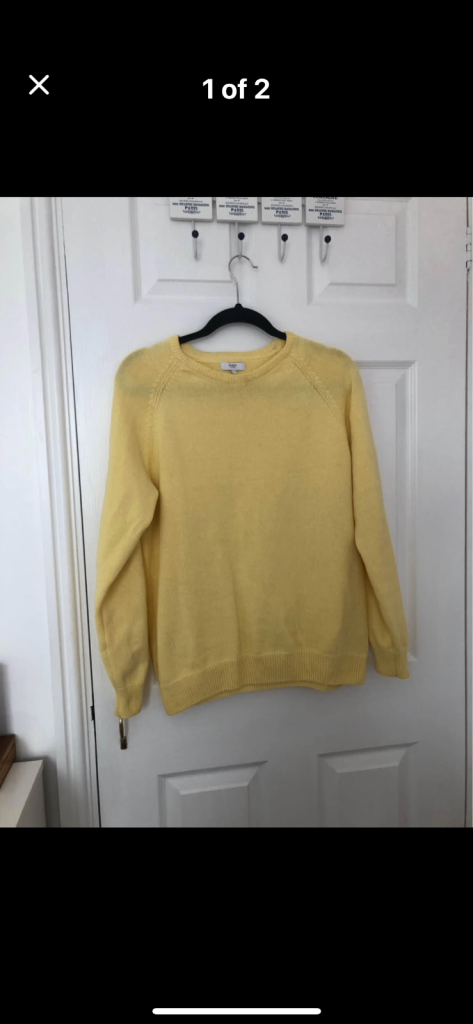 Cotton Traders ladies yellow jumper size 14