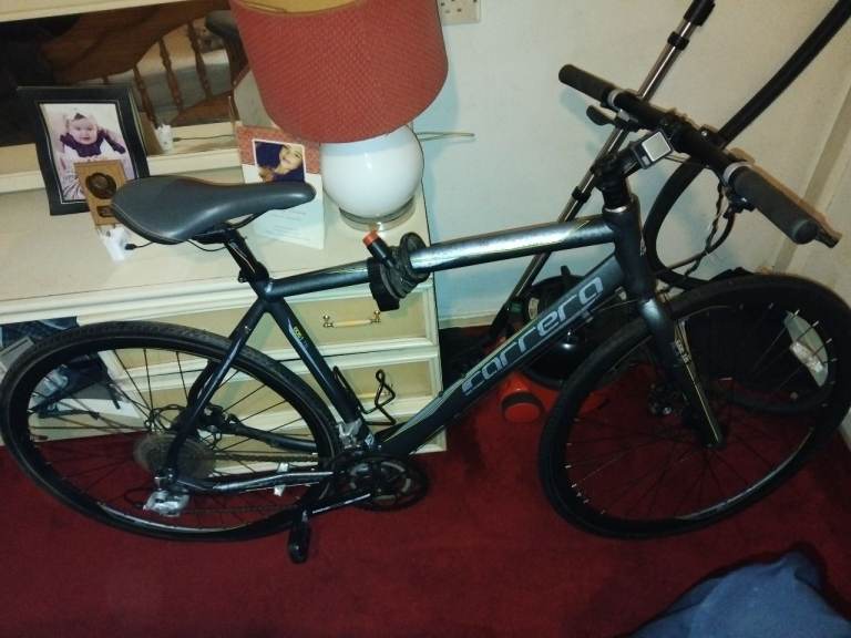 Carrera Hybrid Bike – Grey, Good Condition