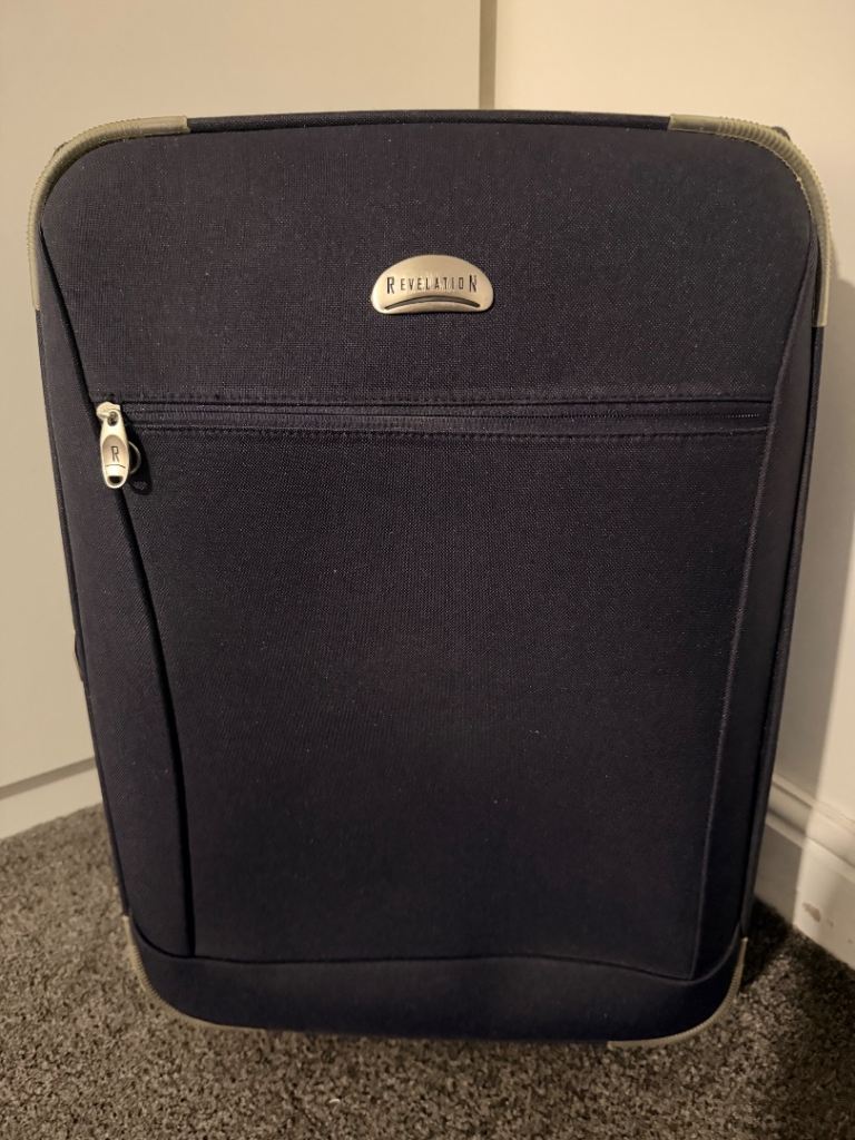 Revelation Medium Suitcase – Navy Blue, Excellent Condition
