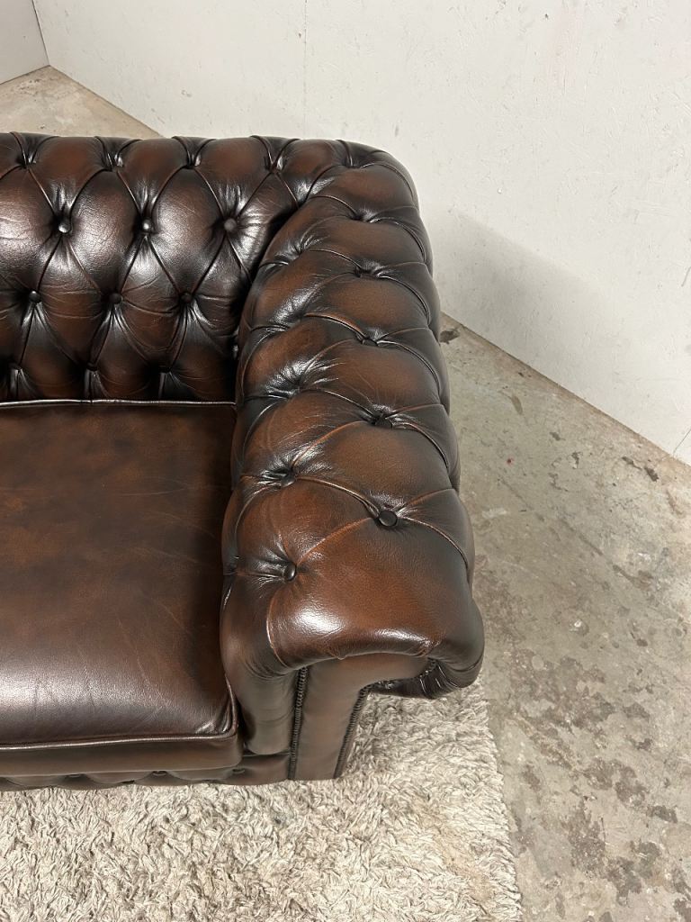 PAIR OF CHESTERFIELD 3 SEATER CLUB SOFAS DELIVERY AVAILABLE 
