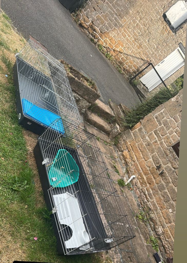 Two large rabbit or small animal cages