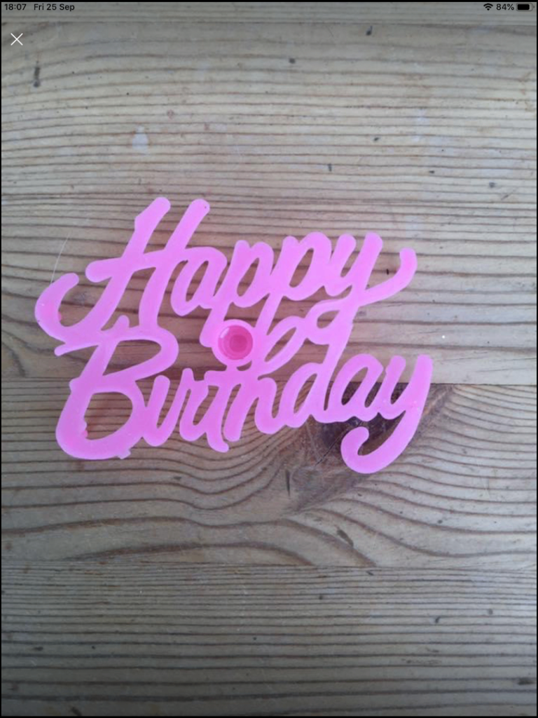 Happy birthday for a cake £1. Torquay