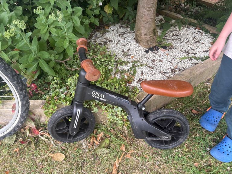 Oplay Tech Bike Balance Bike – Black, Good Condition