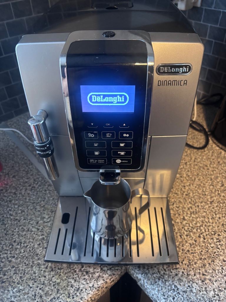 DeLonghi Dinamica Coffee Machine - Silver, Good Condition