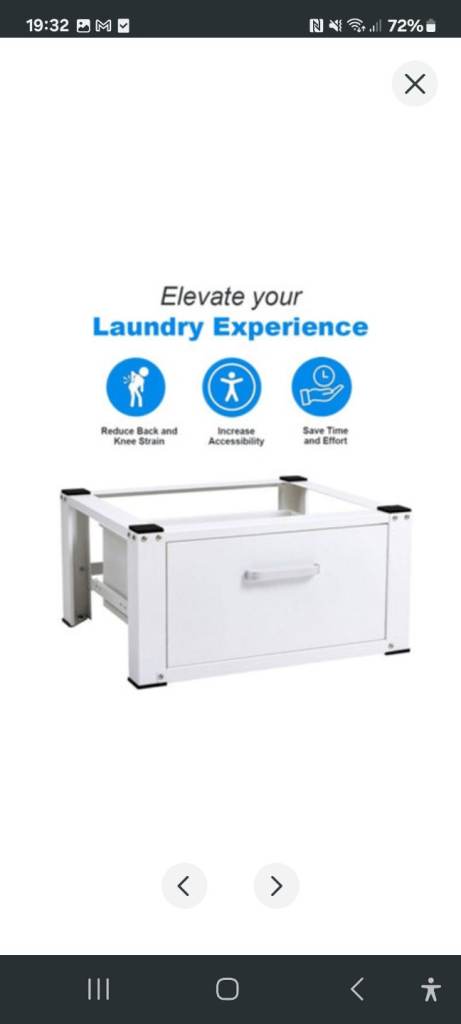 Washing machine pedestal with drawer