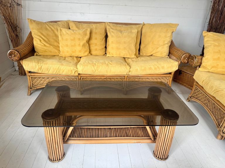 Rattan Furniture Set with Matching Tables