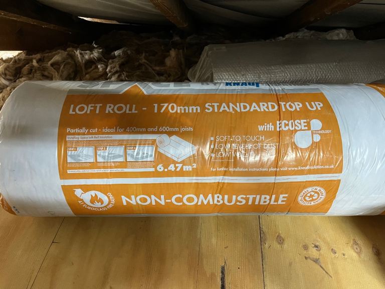 Loft insulation : 170m x 10 rolls