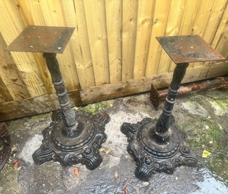 Cast iron Victorian style table bases