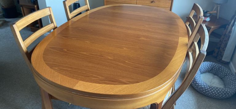 Nathan extending dining table with 5 chairs 