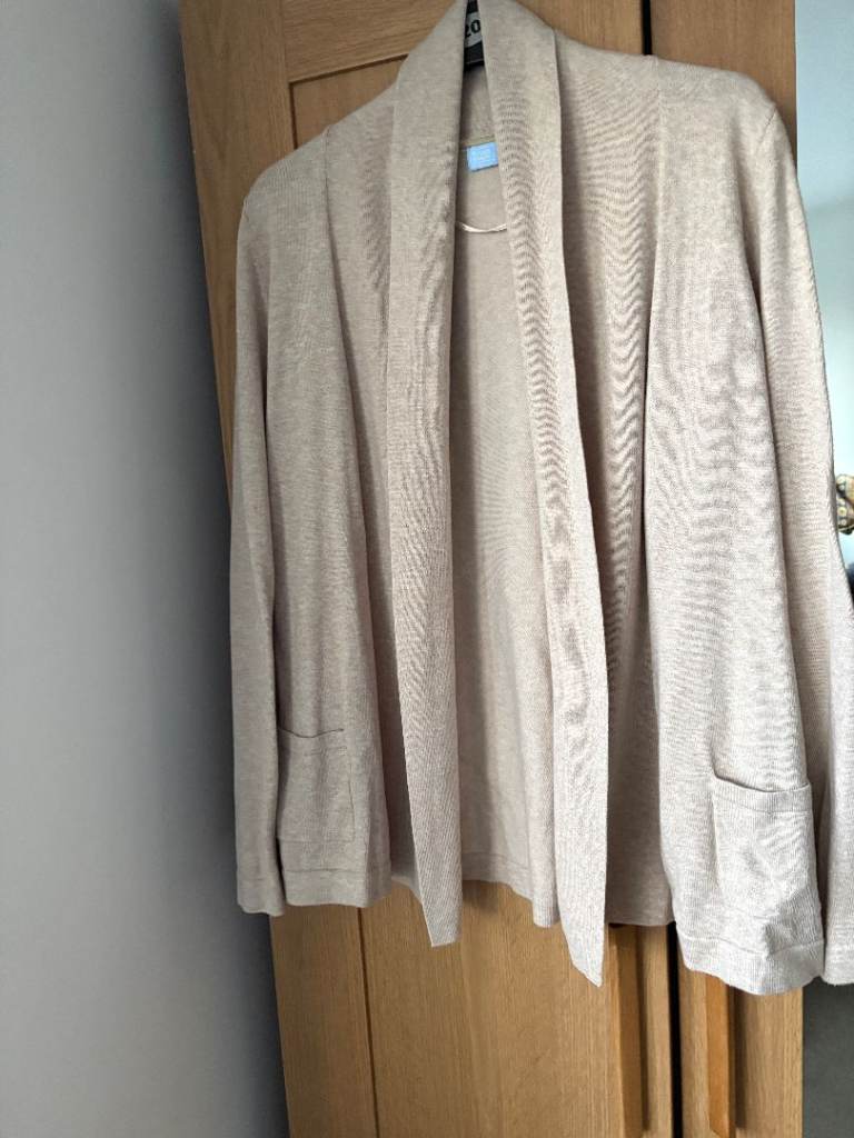 Ladies Beige Cardigan,size Large,Good Condition Bargain Price