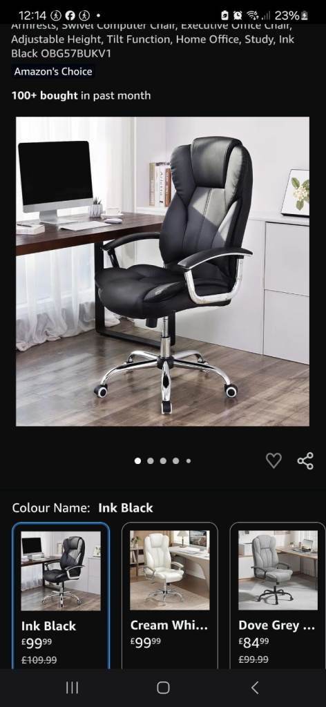 Black Computer office gaming PC Chair