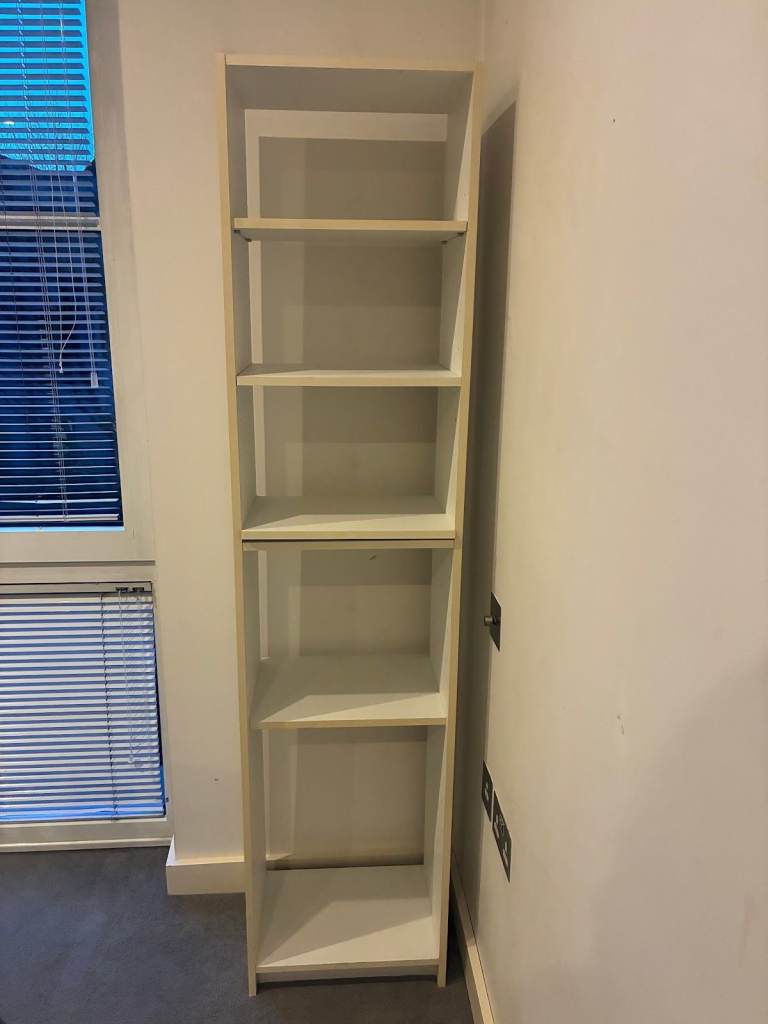 Small white bookcase