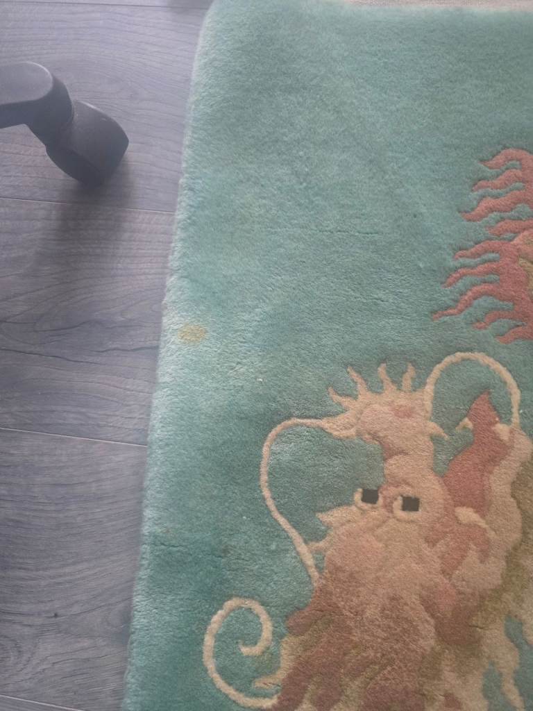 Vintage handmade Chinese wool rug runner x2