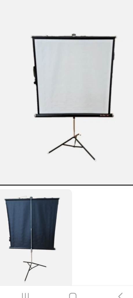 40 X 40 Portable Projector Screen with Tripod Stand – Good Condition