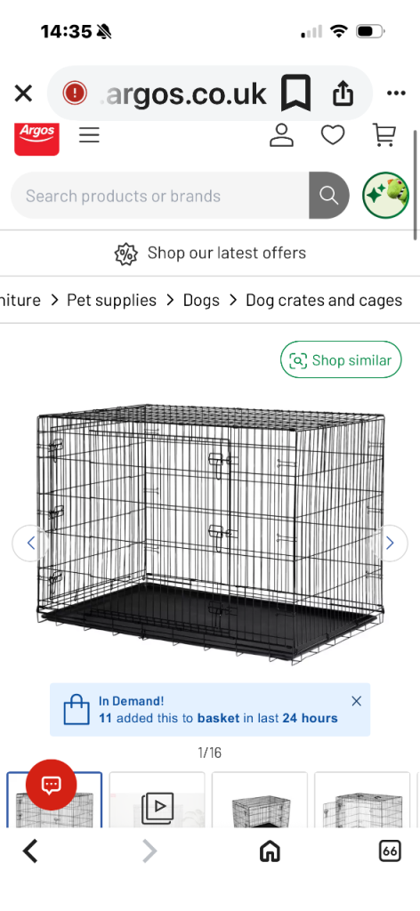 Free Extra large dog crate