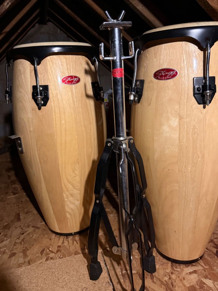 Stagg Conga Drums with Stand – Good Condition
