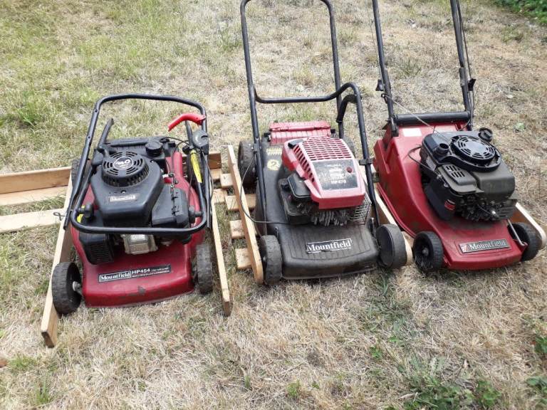 Three Mountfield Petrol Lawnmowers – For Spares or Repair