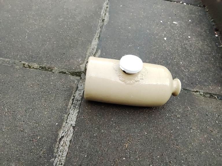 Antique Stoneware water bottle / bed warmer