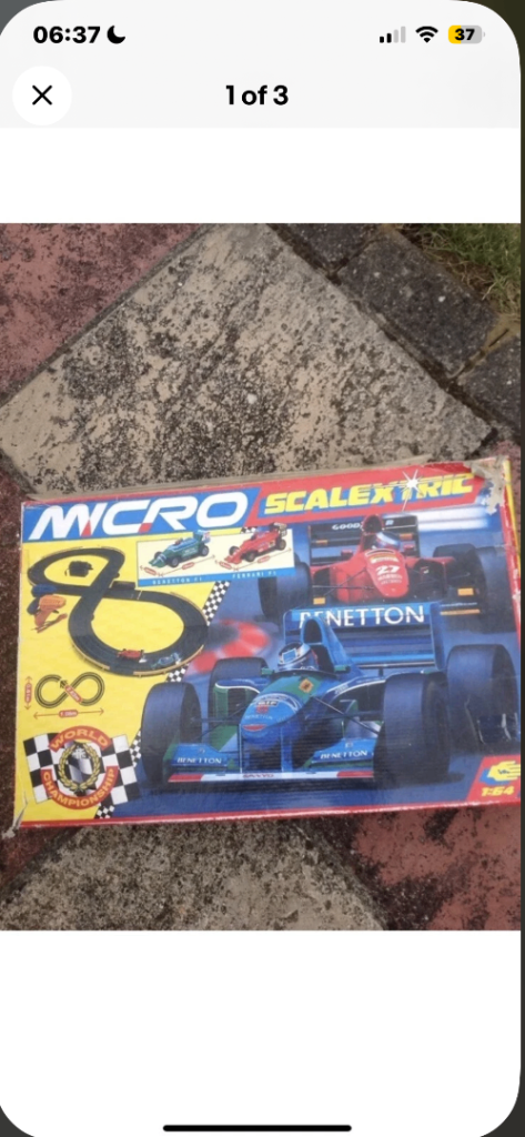 Micro Scalextric World Championship Model Inbox Used- No Electric Adapter, Parts