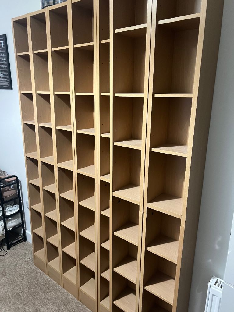 Set of 7 Wooden CD/DVD Storage Units – Good Condition